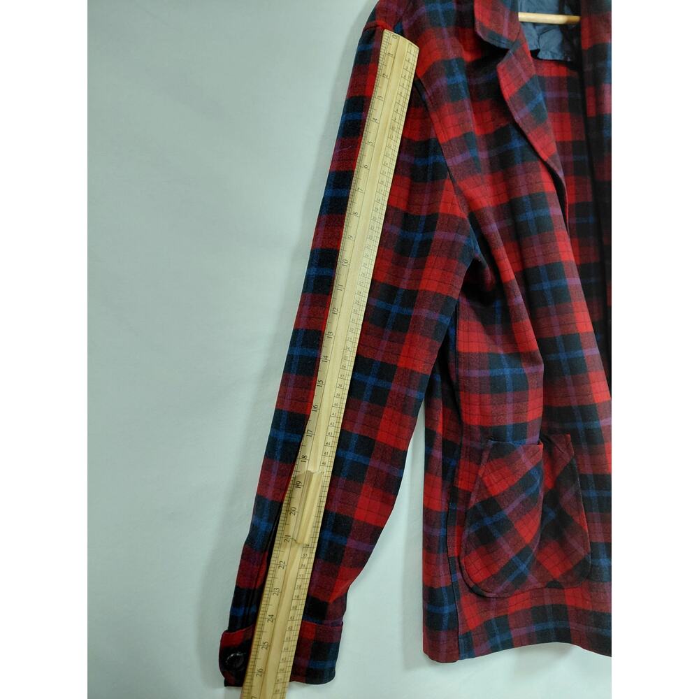 Vintage Pendleton Virgin 100% Wool Flannel Heavy Shirt Jacket Men Size XL - Picture 9 of 10